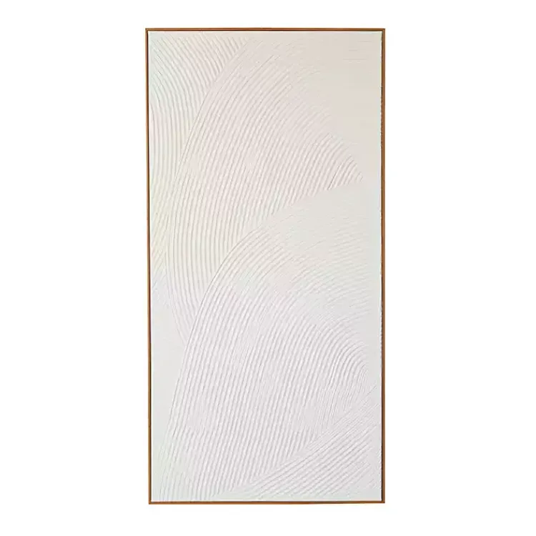 Kirklands Home Textured Abstract Framed Canvas Art Print White Best