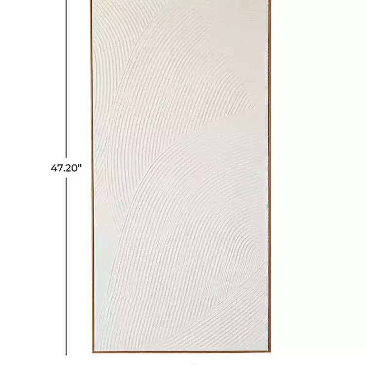 Kirklands Home Textured Abstract Framed Canvas Art Print White Best