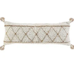 Pillows>Kirklands Home White Textured Diamond Lumbar Pillow