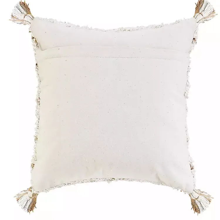 Pillows>Kirklands Home White Textured Diamond Throw Pillow