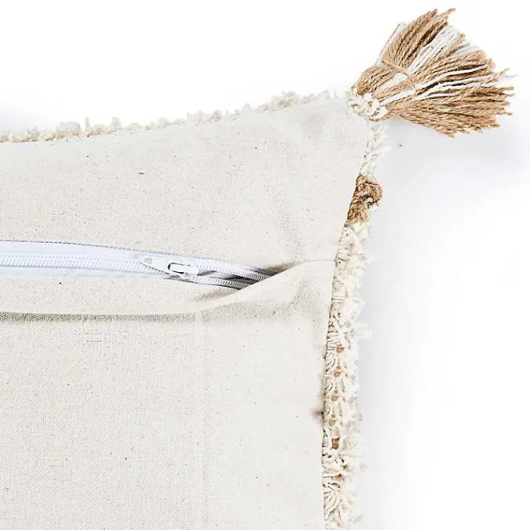 Pillows>Kirklands Home White Textured Diamond Throw Pillow