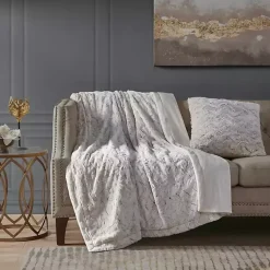 Pillows>Kirklands Home Textured Faux Fur Pillow White