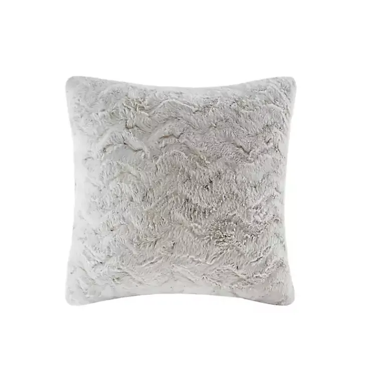 Pillows>Kirklands Home Textured Faux Fur Pillow White