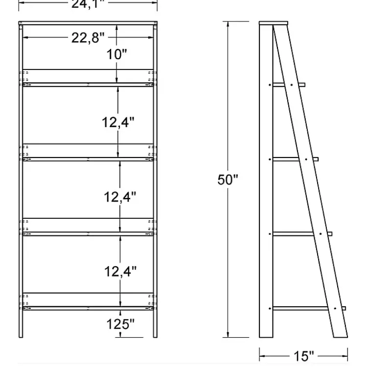 Kirklands Home 4-Tier Ladder Bookshelf White Clearance