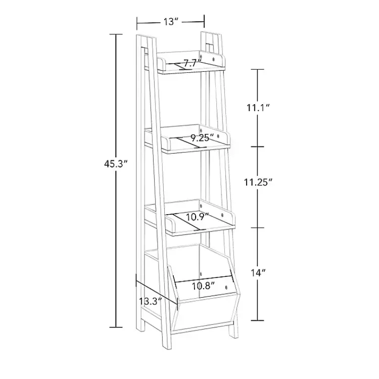 Kirklands Home 4-Tier Small Ladder Shelf White Online