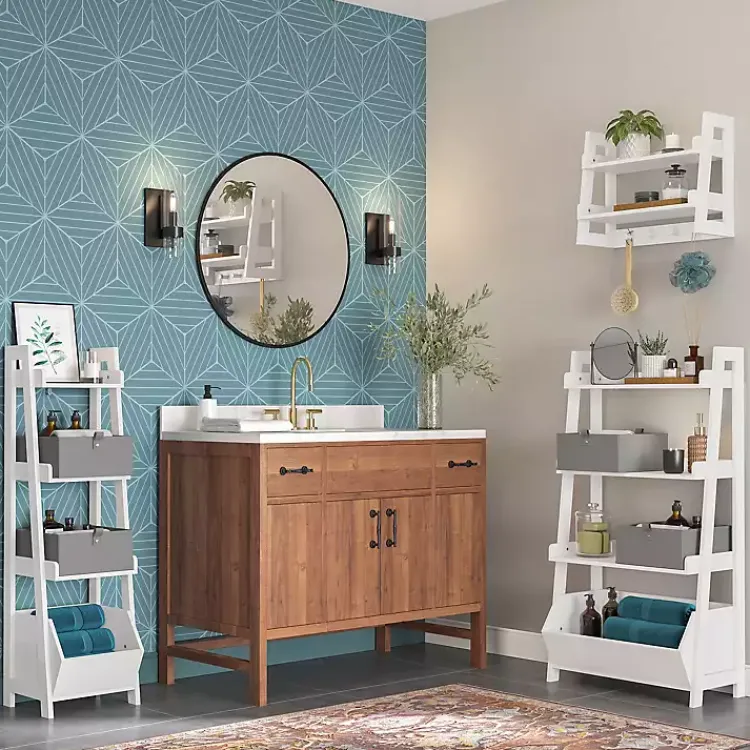 Kirklands Home 4-Tier Small Ladder Shelf White Online