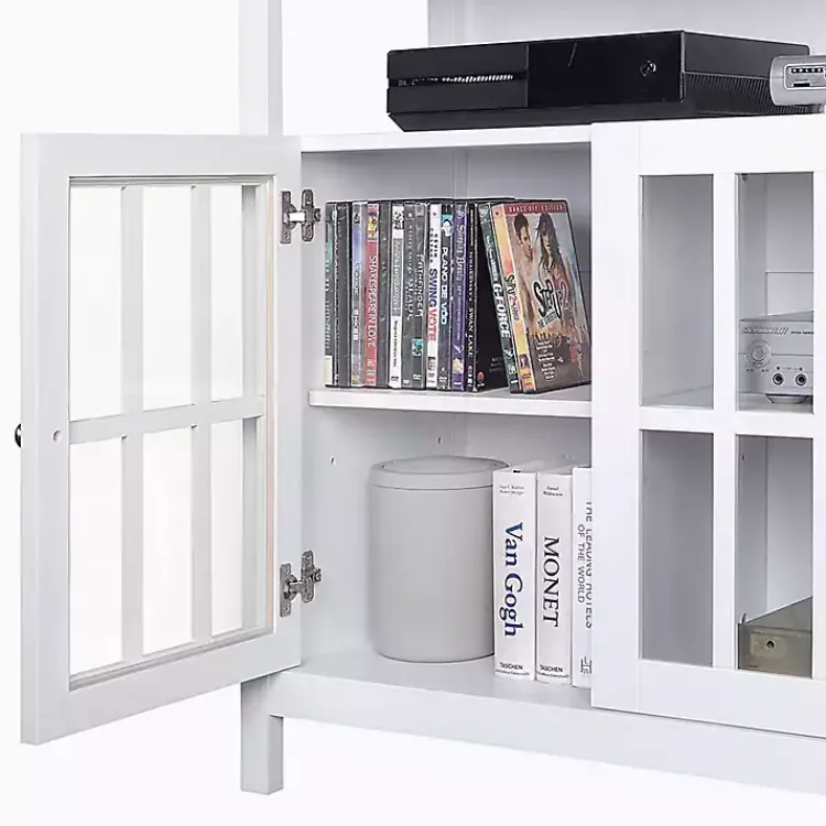 Kirklands Home Tiered Deluxe Cali Media Cabinet White Best