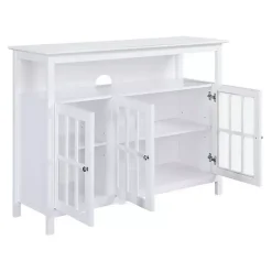 Kirklands Home Tiered Deluxe Cali Media Cabinet White Best