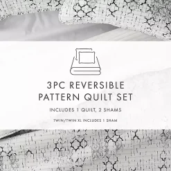 Kirklands Home White Trellis Reversible 2-pc. Twin Quilt Set Best