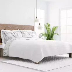 Kirklands Home White Trellis Reversible 3-pc. Queen Quilt Set Discount