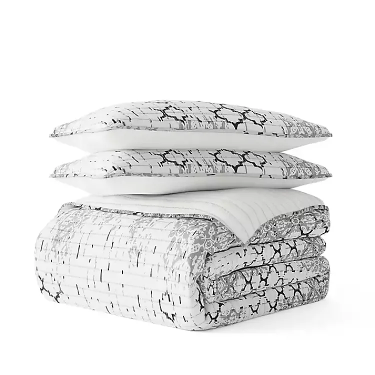 Kirklands Home White Trellis Reversible 3-pc. King Quilt Set Best