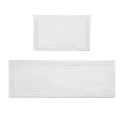 Kirklands Home Tufted Reversible Bath Mat, 34 in. White Best