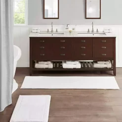Kirklands Home Tufted Reversible Bath Mat, 34 in. White Best