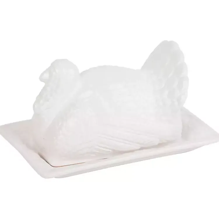 Fall>Kirklands Home Turkey Harvest Butter Dish White
