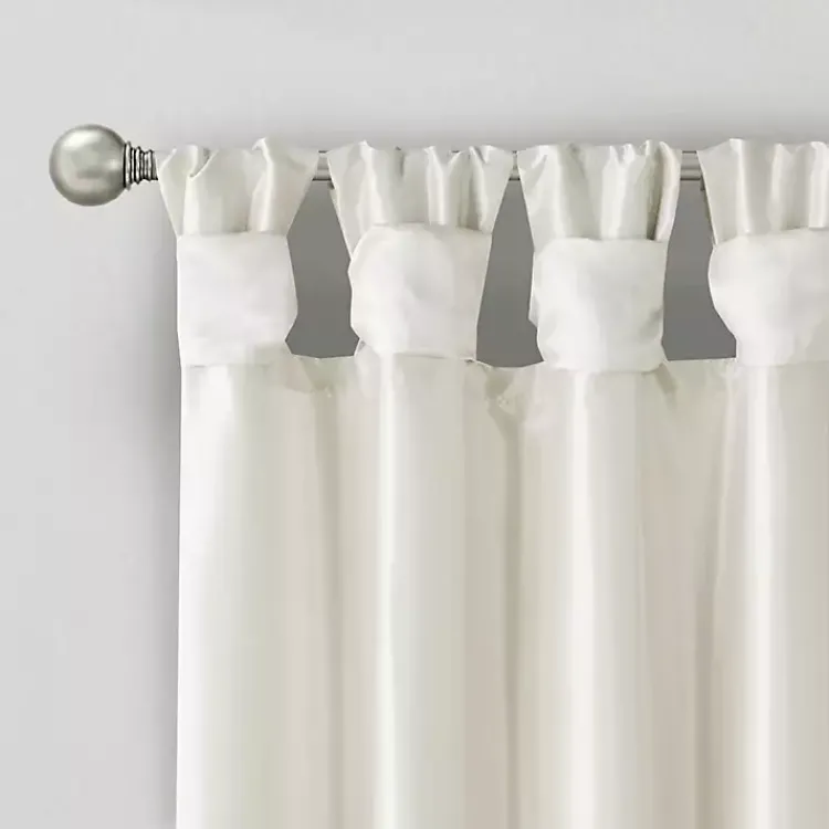 Kirklands Home Twist Top Curtain Panel, 108 in. White Outlet