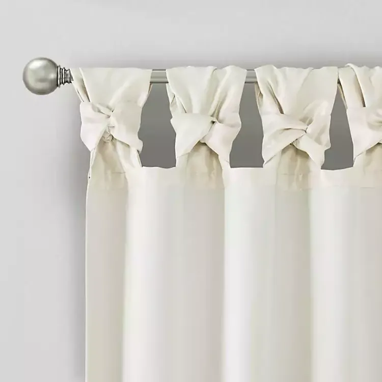 Kirklands Home Twist Top Curtain Panel, 108 in. White Outlet