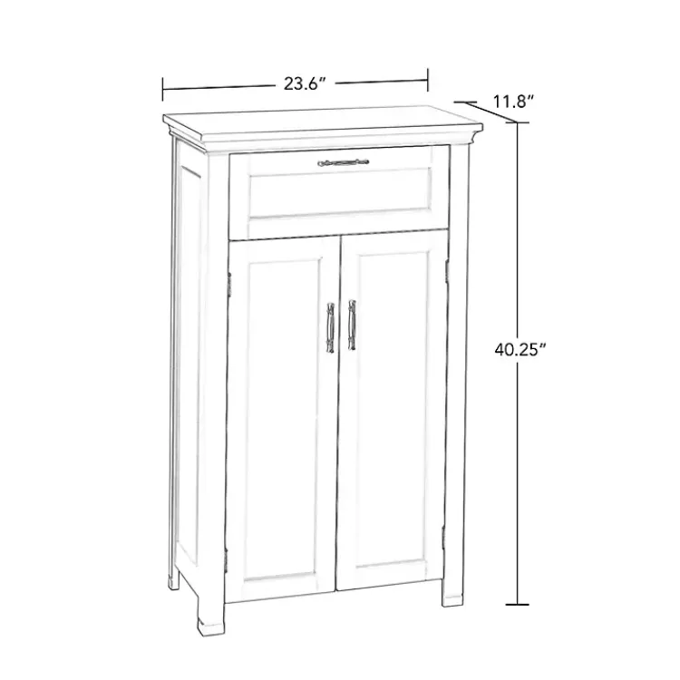 Kirklands Home Two-Door Top Shelf Cabinet White Outlet