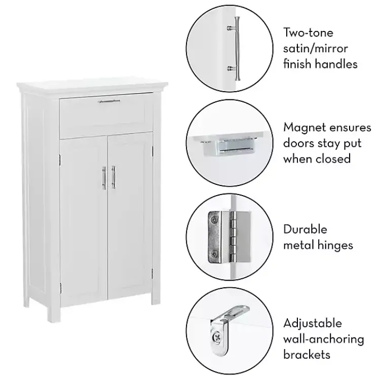 Kirklands Home Two-Door Top Shelf Cabinet White Outlet