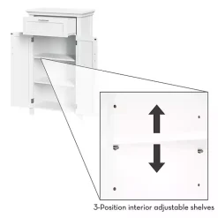 Kirklands Home Two-Door Top Shelf Cabinet White Outlet