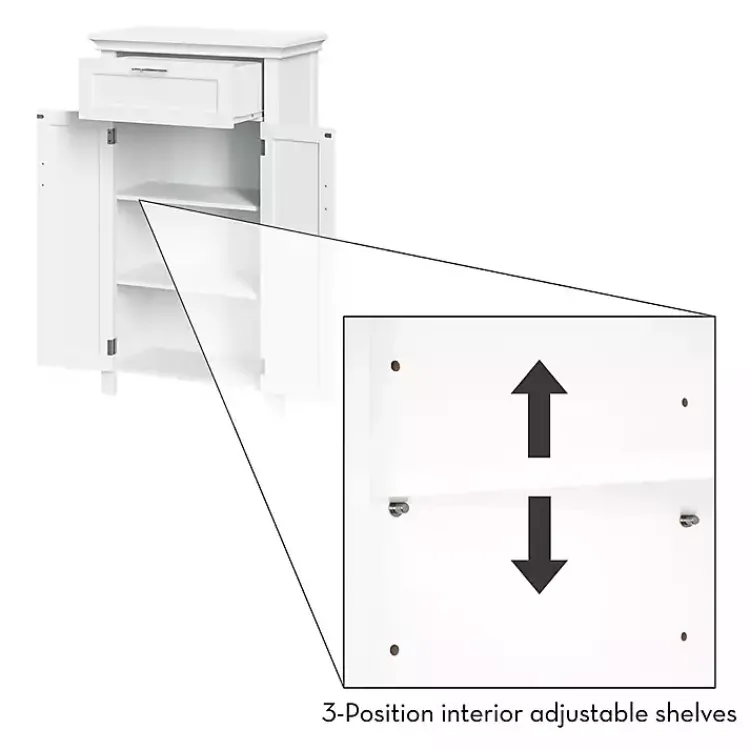 Kirklands Home Two-Door Top Shelf Cabinet White Outlet
