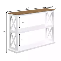 Kirklands Home Two-Tone Double X Sides Console Table White Discount
