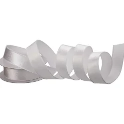 Christmas Decorations>Kirklands Home Velvet Dupioni 10 yard Christmas Ribbon White
