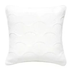 Pillows>Kirklands Home Velvet Seashell Pillow White