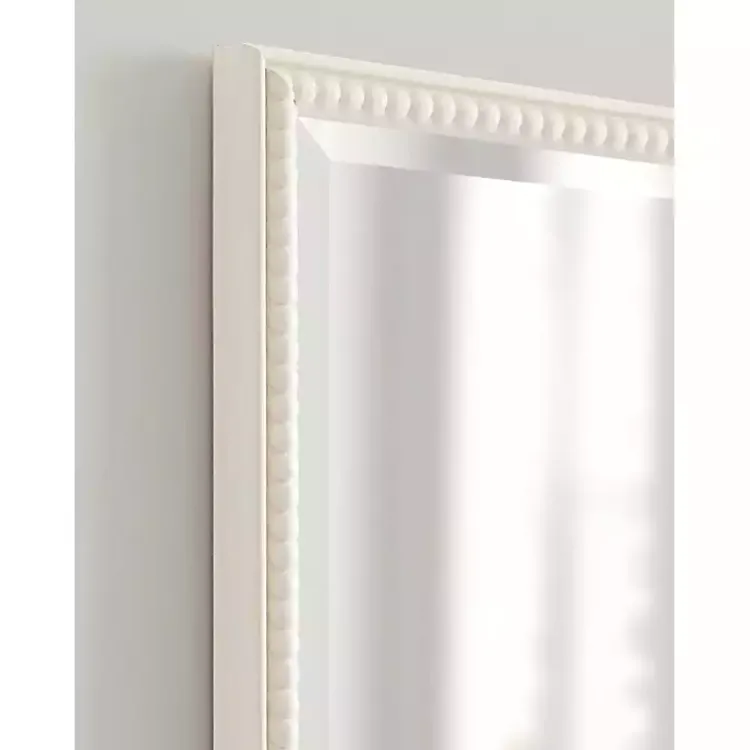 Kirklands Home White Vintage Beaded Wall Mirror, 36 in. Best