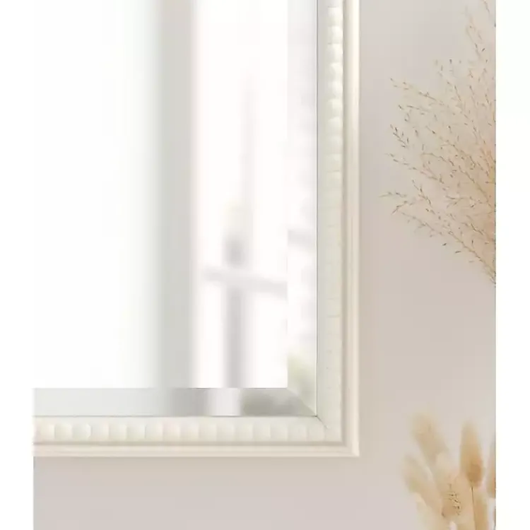 Kirklands Home White Vintage Beaded Wall Mirror, 36 in. Best