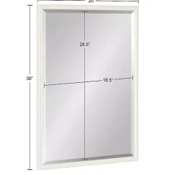 Kirklands Home White Vintage Beaded Wall Mirror, 30 in. Clearance