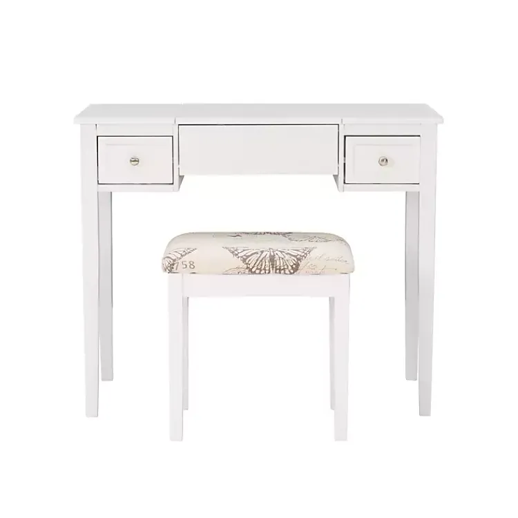 Kirklands Home Virginia Butterfly 2-pc. Vanity Set White Outlet