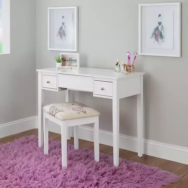 Kirklands Home Virginia Butterfly 2-pc. Vanity Set White Outlet