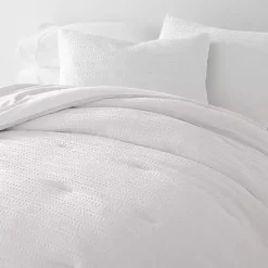 Kirklands Home Waffle Ultra-Soft 3-pc. Queen Comforter Set White New