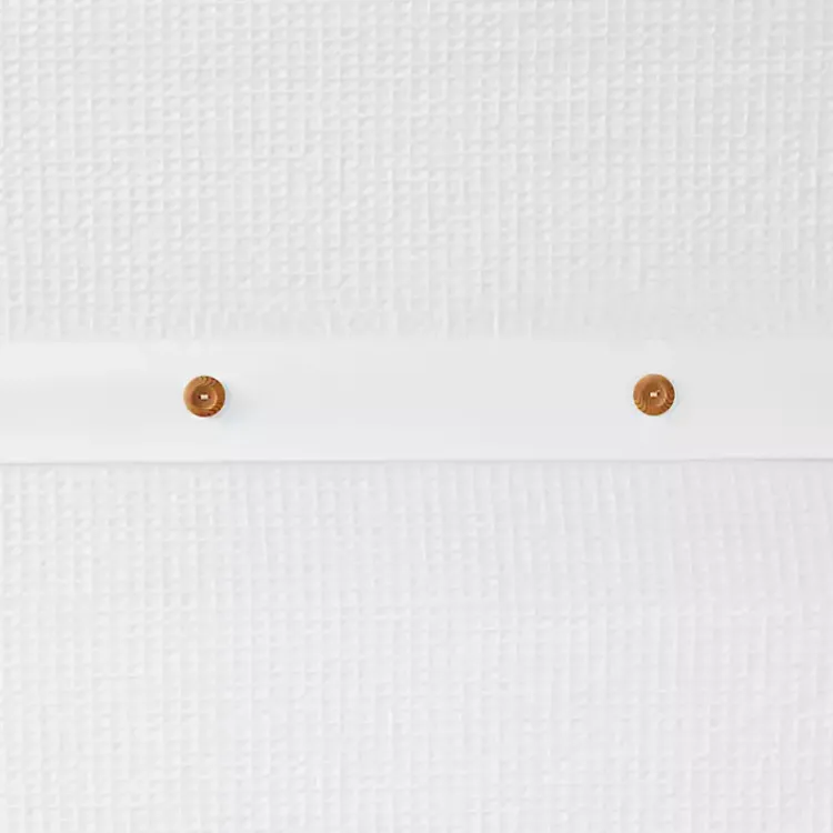 Kirklands Home Waffle Weave Cotton Shower Curtain White New
