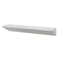 Kirklands Home White Wedge Wood Large Floating Shelf