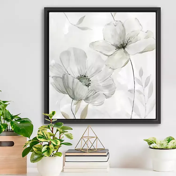 Kirklands Home White Whispers II Framed Canvas Art Print, 22x22 Discount