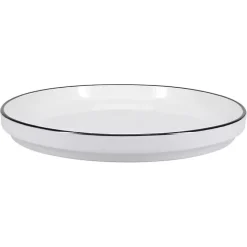 Kirklands Home with Black Rims 16-pc. Dinnerware Set White Hot