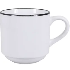 Kirklands Home with Black Rims 16-pc. Dinnerware Set White Hot