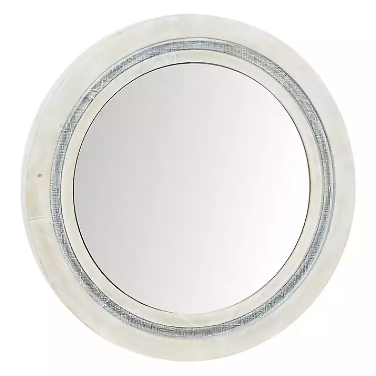 Kirklands Home White Wood Aislinn Wall Mirror