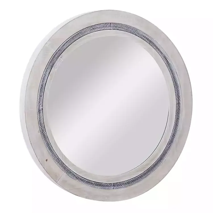 Kirklands Home White Wood Aislinn Wall Mirror