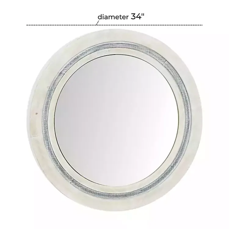 Kirklands Home White Wood Aislinn Wall Mirror