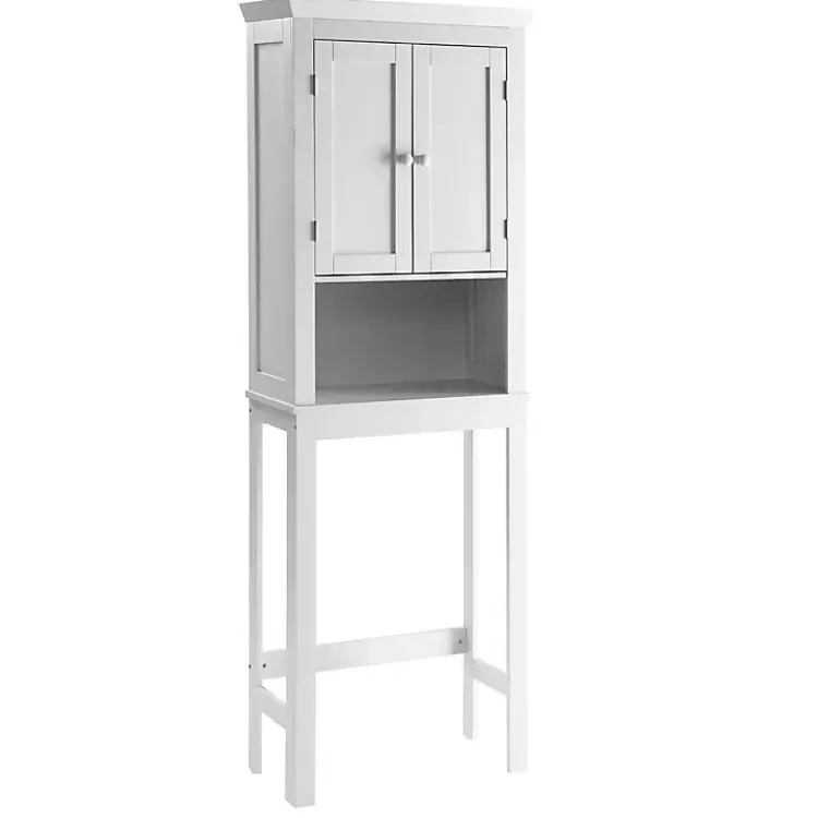 Kirklands Home Wood Bathroom Storage Cabinet White New