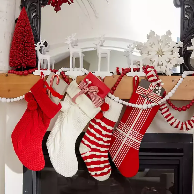 Christmas Tree Decorations>Kirklands Home Wood Beaded Garland White