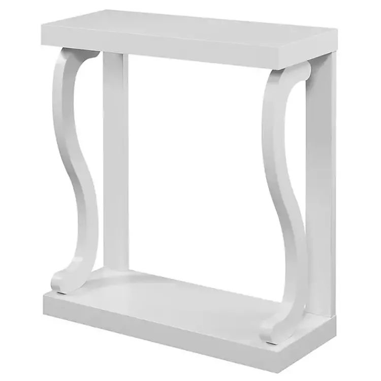 Kirklands Home Wood Curved Sides Console Table White New