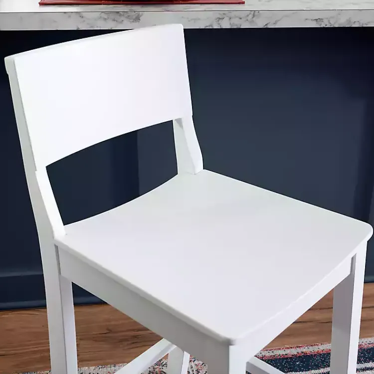 Kirklands Home Wood Devin Counter Stools, Set of 2 White Sale