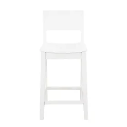 Kirklands Home Wood Devin Counter Stools, Set of 2 White Sale