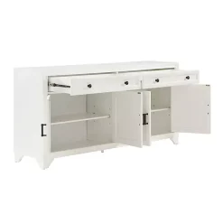Kirklands Home Wood 4-Door Sideboard Cabinet White Discount