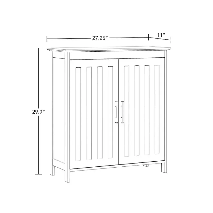 Kirklands Home Wood 2-Door Storage Cabinet White New