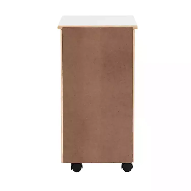 Kirklands Home Wood 6-Drawer Cary Storage Cart White Sale