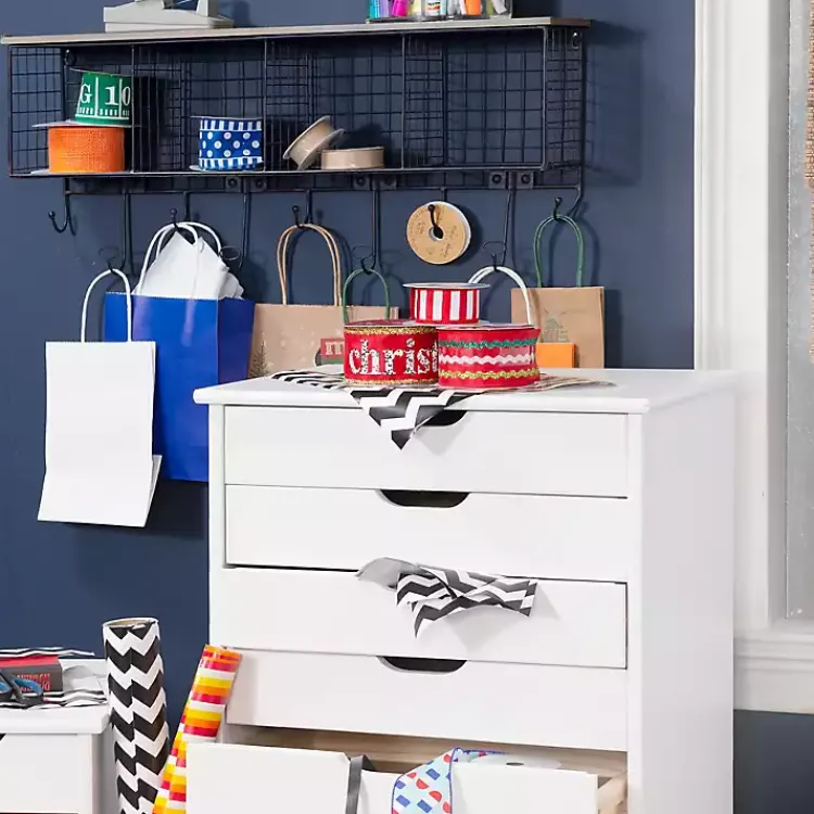 Kirklands Home Wood 8-Drawer Cary Storage Cart White Best